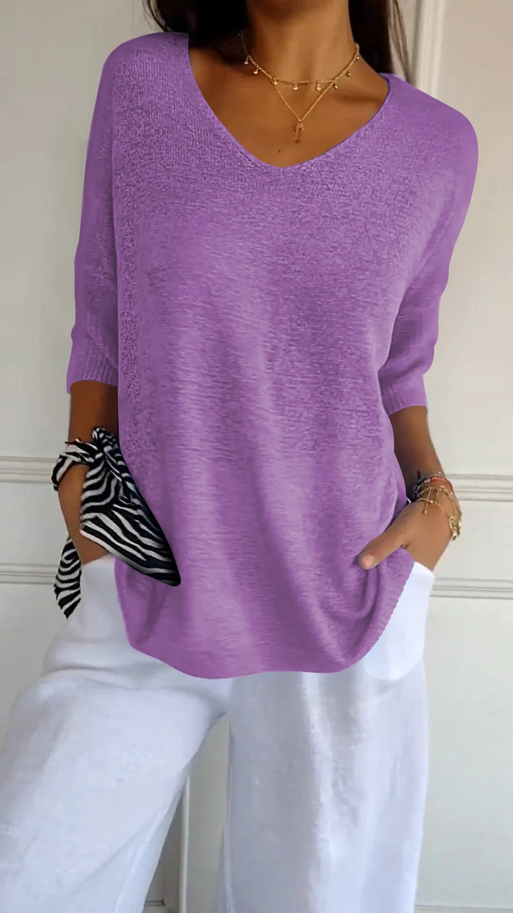 Aira - V-neck knit top