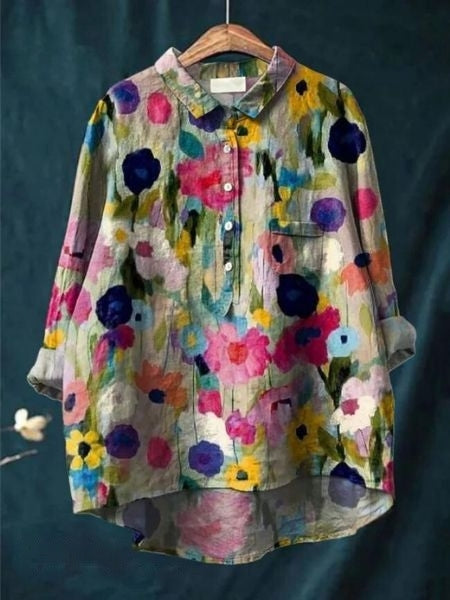 Lila - Blouse with floral print