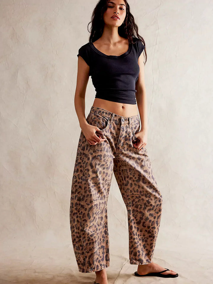 Jackie - Leopard Print Jeans