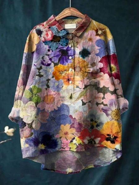 Lila - Blouse with floral print