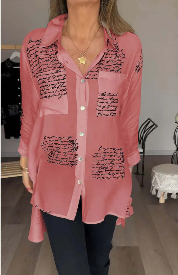 ISLA™ - Printed Button-Up Blouse