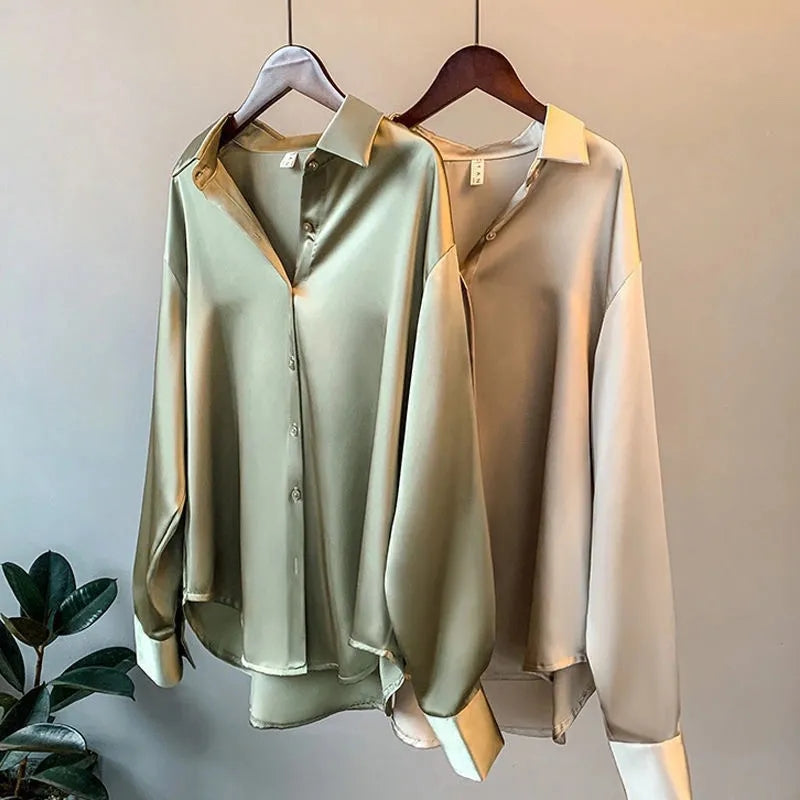 FLORENCE™ | Silky Long-Sleeve Blouse