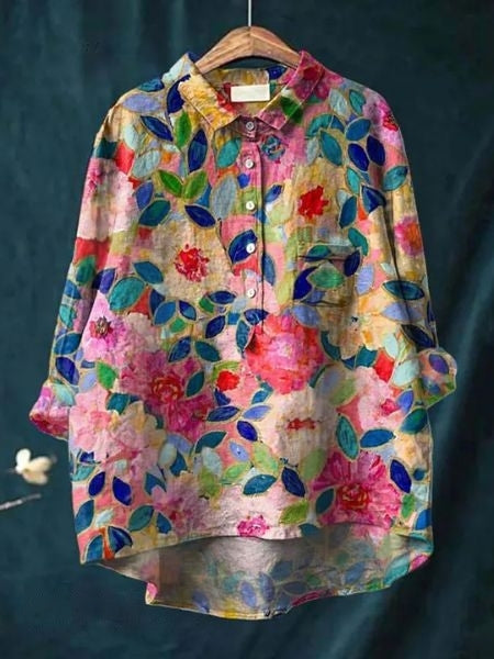 Lila - Blouse with floral print