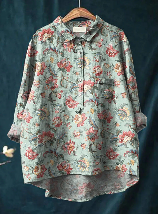 CAITLIN™ - Classic Floral Blouse