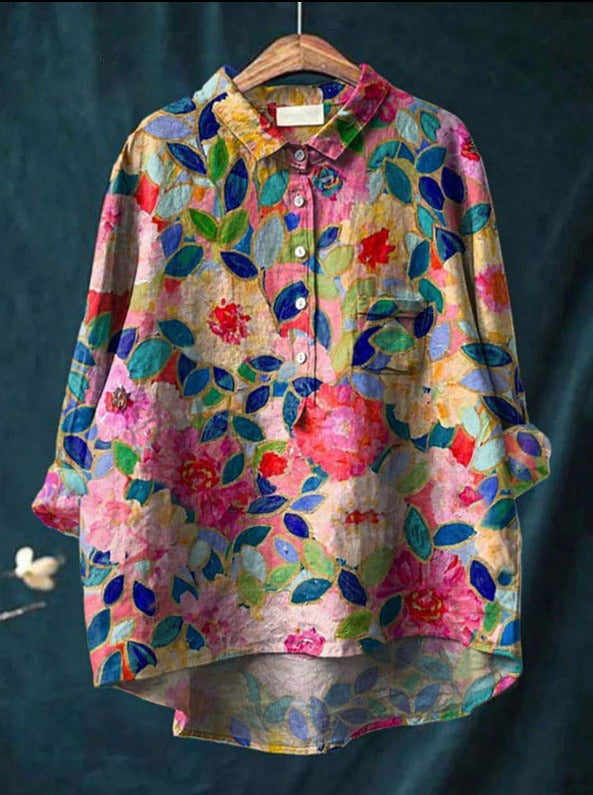 CAITLIN™ - Classic Floral Blouse