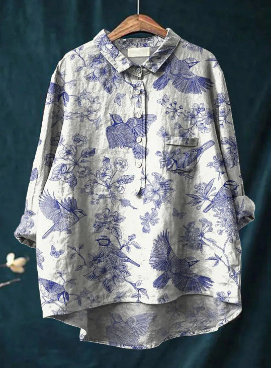 CAITLIN™ - Classic Floral Blouse