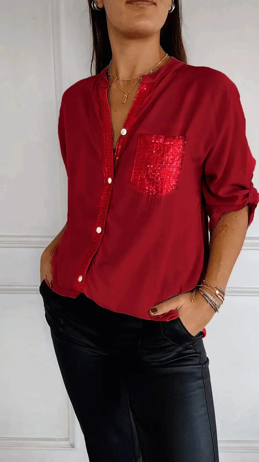 DANICA™ -  Sequin Detailed Blouse