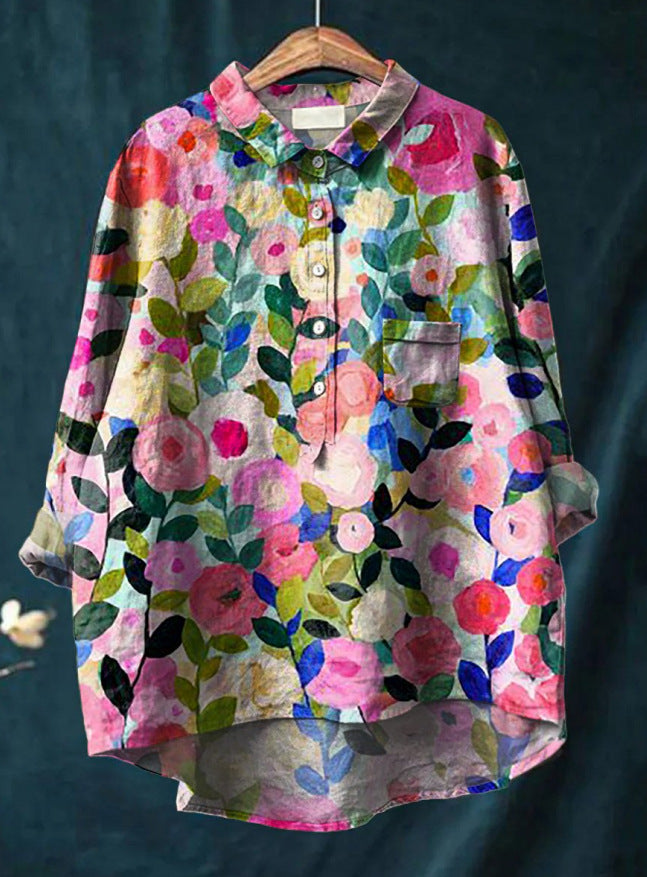 CAITLIN™ - Classic Floral Blouse