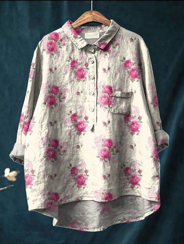 CAITLIN™ - Classic Floral Blouse