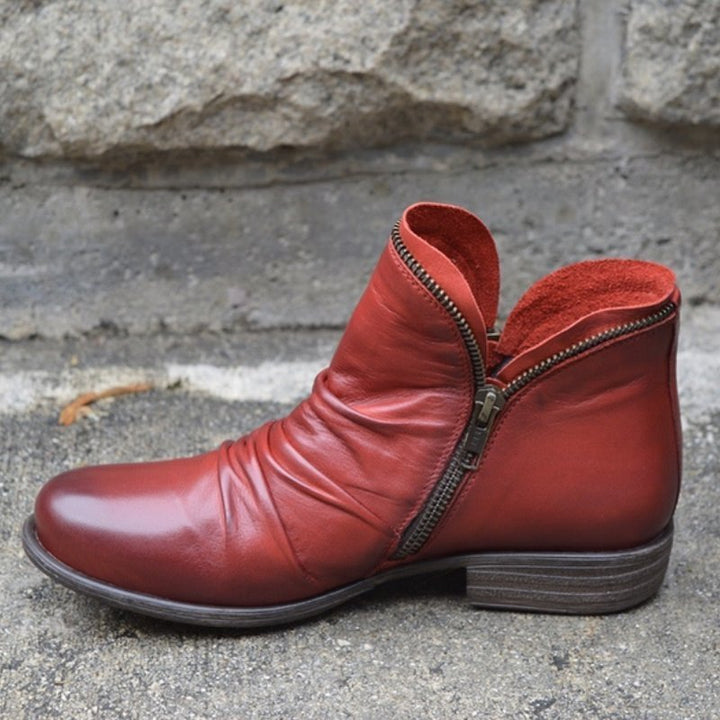 Demetria™ | Orthopedic Leather Boots with Zipper