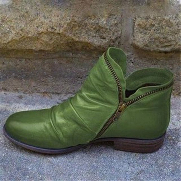 Demetria™ | Orthopedic Leather Boots with Zipper