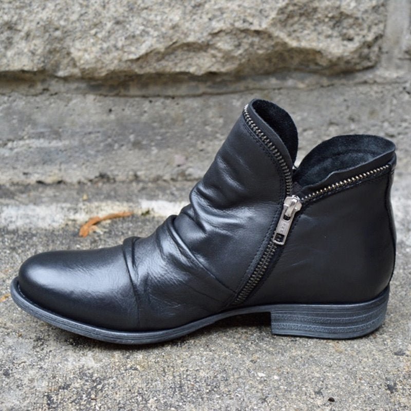 Demetria™ | Orthopedic Leather Boots with Zipper