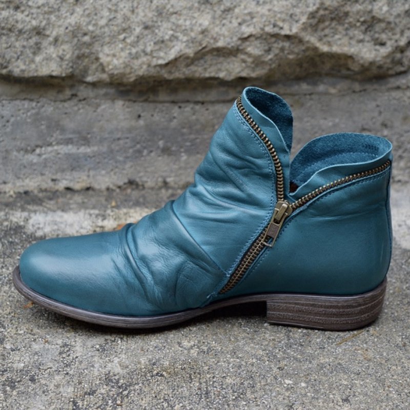 Demetria™ | Orthopedic Leather Boots with Zipper