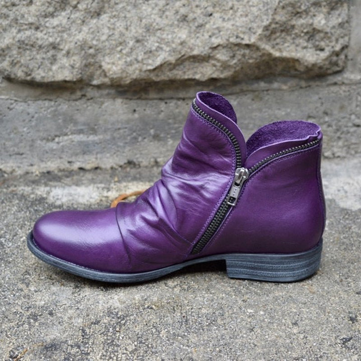 Demetria™ | Orthopedic Leather Boots with Zipper